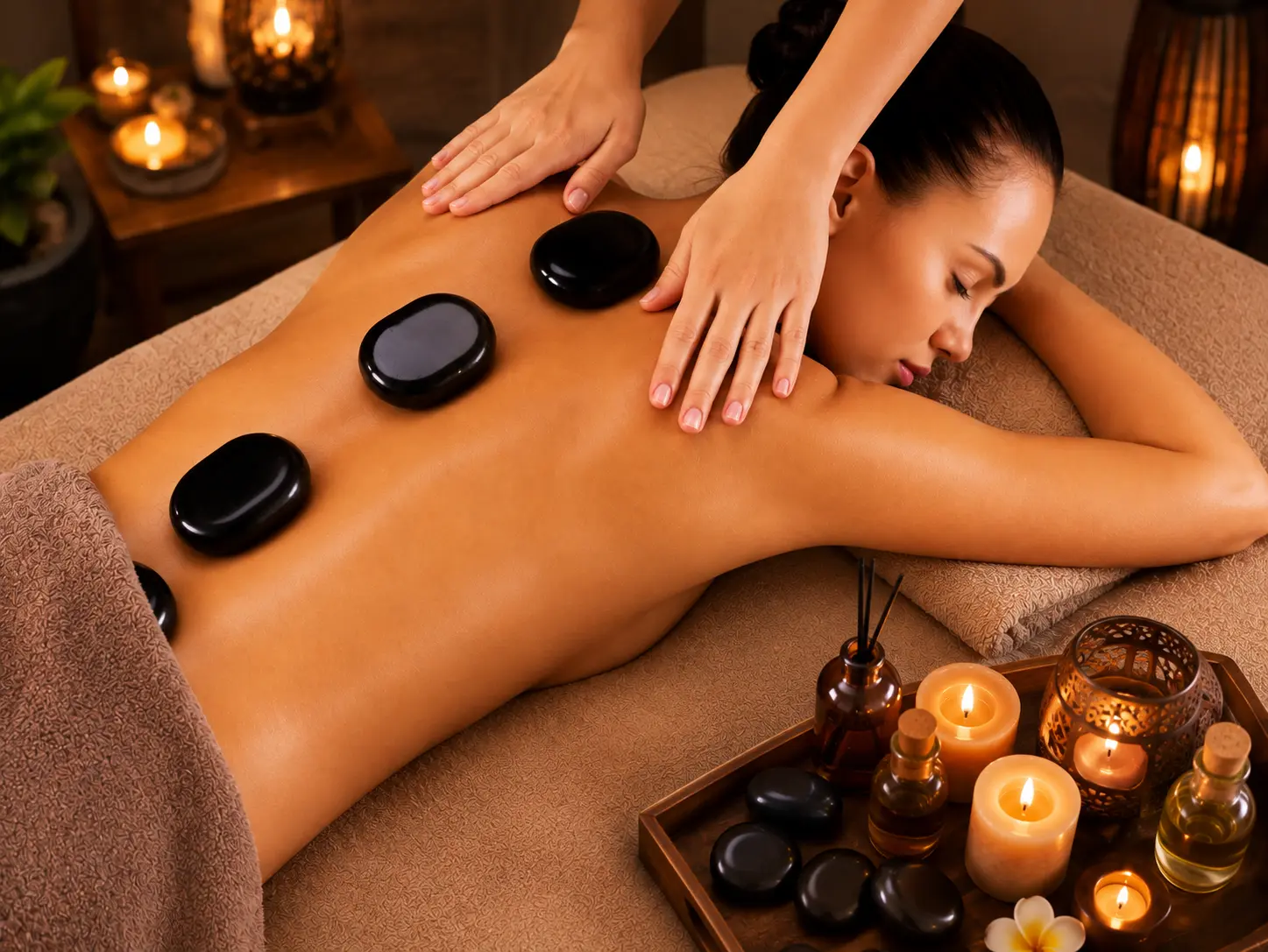 Hot stone massage ritual in Takapuna