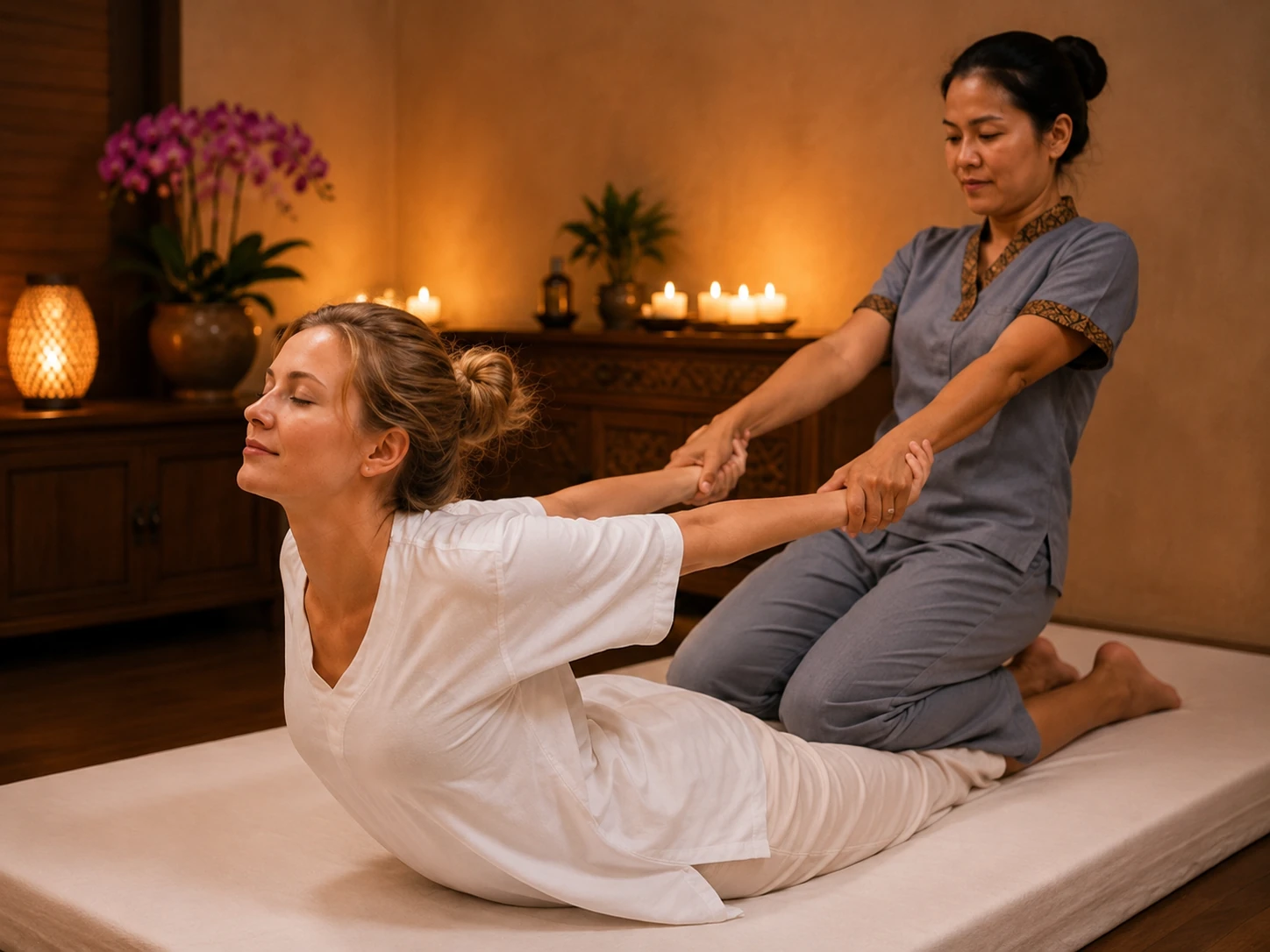 Couples traditional Thai massage in Takapuna